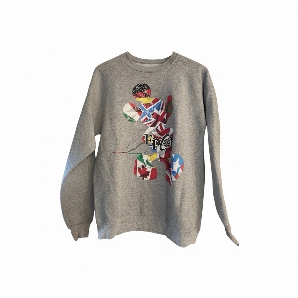 Hanes Disney EPCOT Sweatshirt Adult M Vintage Style Orlando Parks Pullover